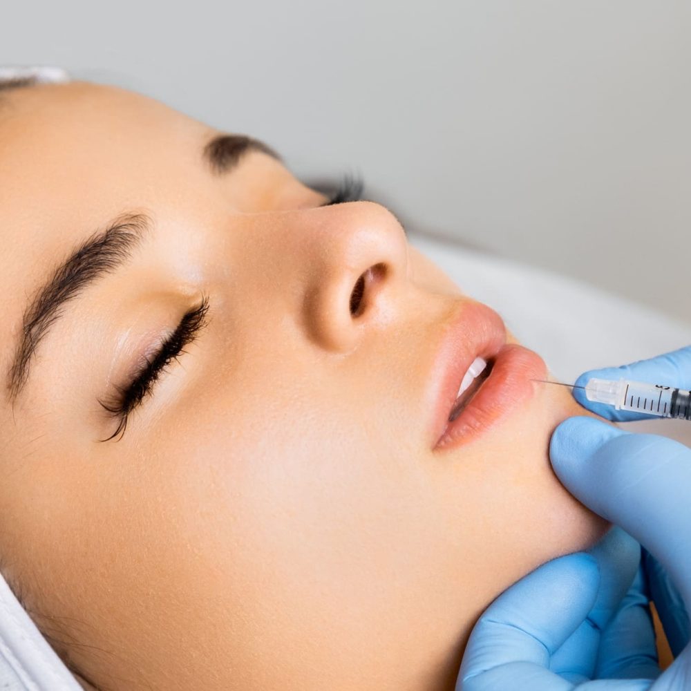 Beauty injection for lip augmentation in a beauty salon Beauty injection for lip augmentation in a beauty salon